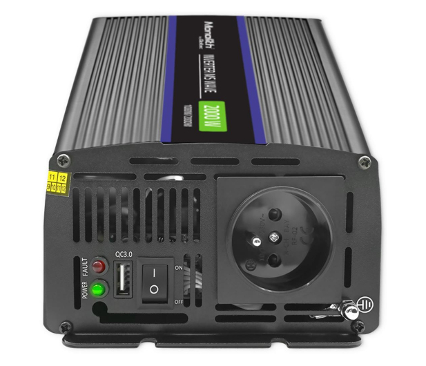 Qoltec Przetwornica napięcia 2000MS Wave | 12V na 230V | 1000/2000W - 1190375 - zdjęcie 3